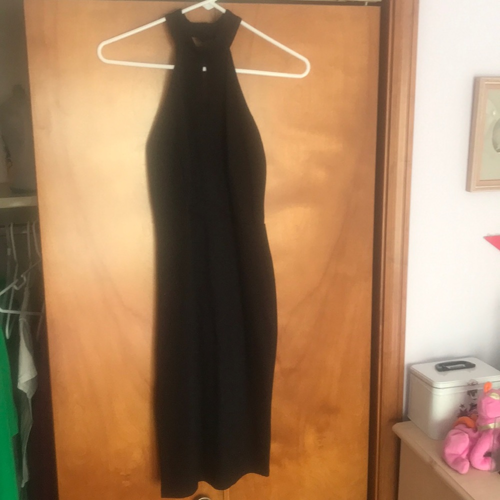 Black halter dress
